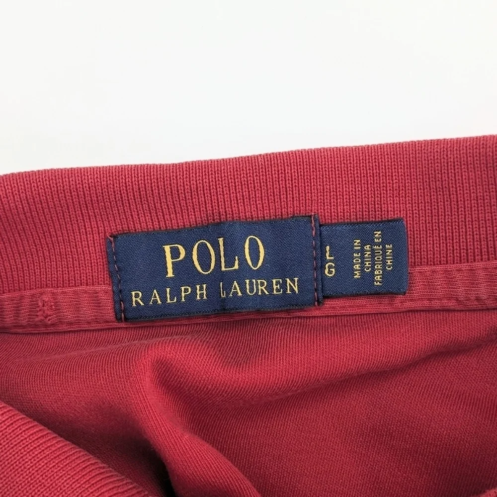 Mens Classic Polo by Ralph Lauren Bold Red Polo Shirt - Picture 8 of 9